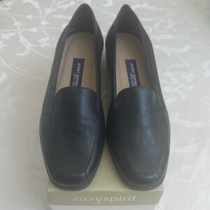 Easy Spirit Navy Blue Leather Women's Loafers